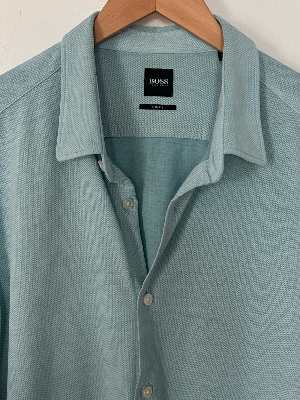 Hugo Boss Men’s Size XL Slim Fit Long Sleeve Textured Button Down Shirt